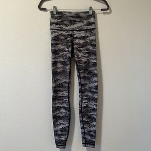 Lululemon Wunder Under Hi-Rise Tight Luon Hazy Days Black White